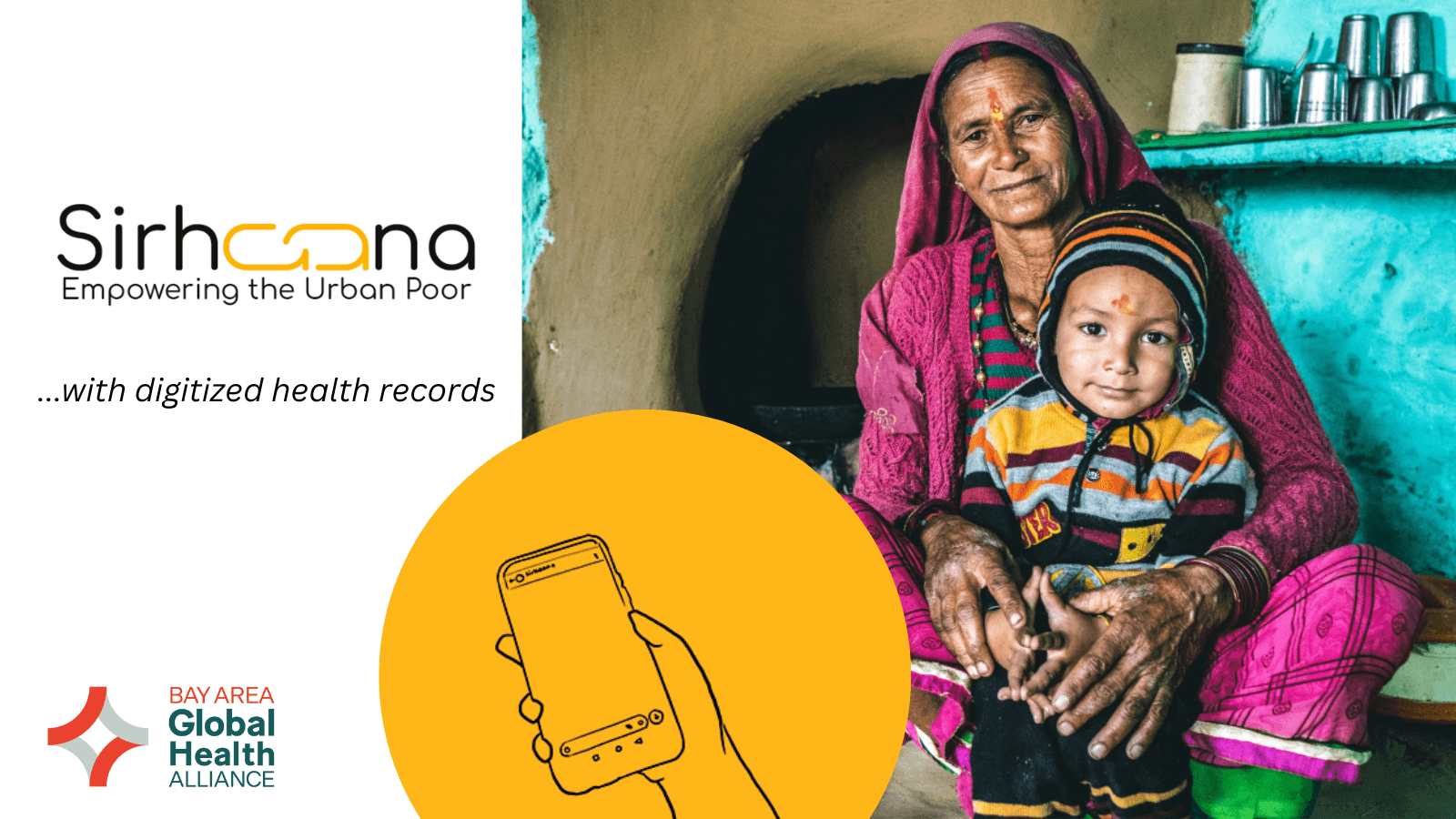 Image of a family whose healthcare data is being digitized with smartphone